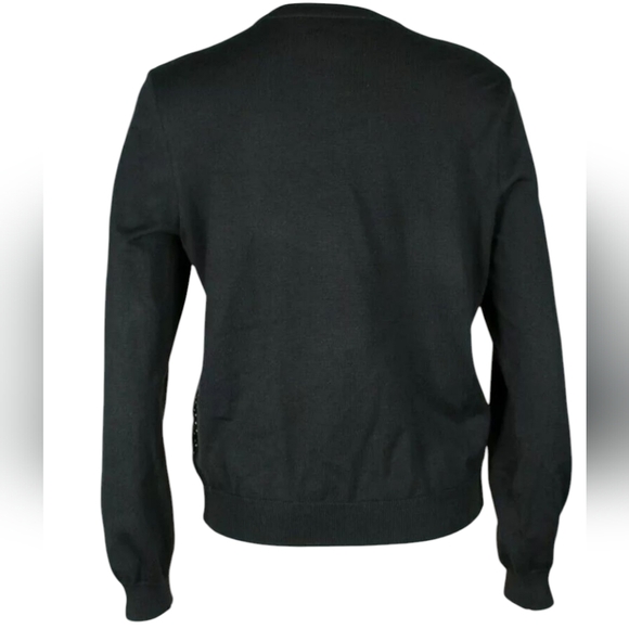 Ralph Lauren Black and White Polka Dot Womens Cardigan Pearl Button Silk Size 1X - Picture 3 of 7